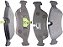 Pastilha Freio Tras.Sprinter Cdi 311/312 Mercedes SPRINTER-CDI-311/312D/ 2002DIANT. (0024206020) - Imagem 1