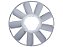 Helice Ventilador 9 Pas.Past.(Eletr). Mercedes OM904LA/912C/915C/1215C/1218EL/1318/1418 (9042050106) - Imagem 1
