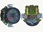 Manometro Duplo (Rosca Interna)10,0 Bar Mercedes 1620/1718/1720/2423/LS1938/L1620/L1218R (0015426908) - Imagem 1