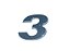 Emblema Numero 3 VW Injetado E Cromado Volks CONSTELLATION EURO V (511770) - Imagem 1