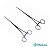 Kit de Pinça Kocher Intestinal Reta e Curva 26 cm - Imagem 1