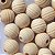 Bola de Madeira Frizada (Passante) - 16 mm (pacote com 10 bolas) Cor: marfim - Imagem 2