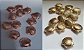 Entremeio Passante Concha - ABS - Cores: Dourada ou Rosê (cobre) - Tamanho 14 x 16mm - *embalagem com 10 unidades* - Imagem 1