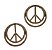 Pingente Símbolo da Paz em MDF -   5,5 cm de diâmetro externo - Embalagem com 2 unidades - - Imagem 1