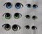 Olho Termocolante - Mod. 02 - 16x21mm e 10x14mm- Cores Marrom, Azul e Verde - Embalagem com 05 pares da mesma cor e tamanho - Imagem 4