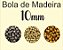 Bola de Madeira (Missanga, Miçanga, Entremeio, bola macramê) - 10mm - Pacote com  40 unidades da mesma cor - Imagem 1