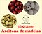 Azeitona de Madeira  - Tamanho 18mm X 13 mm -  (Pacote com 10 unidades) - Imagem 1