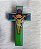 Crucifixo  - Cruz - em madeira com adesivo resinado - 37X19mm -  com 5 Unidades  - (Cores aleatórias) - Imagem 4