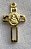 Cruz - Crucifixo - Pingente de ferro - 25 x 15mm -  Dourada, Prateada e Ouro Velho - Embalagem com 3 unidades da mesma cor - Imagem 4