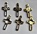 Cruz - Crucifixo - Pingente de ferro - 25 x 15mm -  Dourada, Prateada e Ouro Velho - Embalagem com 3 unidades da mesma cor - Imagem 6