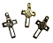 Cruz - Crucifixo - Pingente de ferro - 25 x 15mm -  Dourada, Prateada e Ouro Velho - Embalagem com 3 unidades da mesma cor - Imagem 8