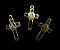 Cruz - Crucifixo - Pingente de ferro - 25 x 15mm -  Dourada, Prateada e Ouro Velho - Embalagem com 3 unidades da mesma cor - Imagem 7
