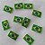 Emblema, Etiqueta Termocolante - Bandeira do Brasil- Tamanho 17X12 mm - (Pacote com 5 pares de bandeirinhas) - Imagem 1