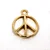 Pingente Simbolo da Paz  -  ABS -  Cor Dourado -  16mm - *Embalagem com 10 unidades* - Imagem 4