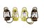 Miniatura - Chaveiro Lamparina Porta Óleo em Metal - Cor:  Dourada -  4,5cm x 3cm x 2,5cm - recipiente para 3ml de líquido/óleo - Imagem 3