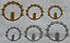 Resplendor ou Auréola em Acrílico com Purpurina - (com base para costura)  Ouro ou Prata - Tamanhos: 65mm, 75mm e 95mm - Venda por unidade - Imagem 3