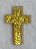 Cruz ou Crucifixo  em Acrílico com Purpurina - Cores: Prata ou Dourado - Tamanho: 13mmx21 (2.1cm altura x 1.3 cm largura)  - Embalagem com 5 unidades da mesma cor - Imagem 4