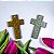 Crucifixo Cruz em Acrilico com Purpurina - Cores: Dourada ou Prateada - Tamanho:43 mm x 27 mm (expessuras 3mm aprox.) - Venda Por Unidade - Imagem 6
