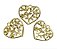 Pingente Dourado de Coração com Árvore - 26x28mm - PACOTE COM 2 UNIDADES - Imagem 1