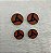 Olho Termocolante - Itachi - Naruto - 10mm ou 12mm - Pacote com 5 pares do tamanho escolhido; - Imagem 1