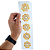 Sticker - Cartela Adesiva - Autocolantes - Coroa com strass e pérola dourada - Venda da unidade da cartela com 5 desenhos - Imagem 2