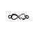 Pingente Símbolo Infinito em metal - 20x6mm - Venda do par - Imagem 1