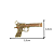 Pingente de metal Arma de Fogo/Pistola - 35x20mm - Venda por Unidade - Imagem 3