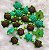 Botão plástico Tartaruga - Verde ou Marrom - 23X23MM *(Pacote com 3 botões) - Imagem 1