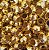 Bola  Dourada Sextavada Furo Largo - Entremeio - passante - Dourada - Tamanho 12 mm - *Pacote com 12 unidades* - Imagem 1
