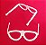 Óculos com Haste - Cor Branco - pequeno - Medidas na descrição  - *venda por unidade* - Imagem 2