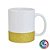 Caneca Branca 325ml Base Glitter Dourada - Imagem 1