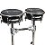 Congas Compactas New Groove 11.06 e 12.06 Par Preta com Rack Inox - Imagem 1