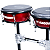 Congas Compactas NewGroove 11.06 e 12.06 Par Cereja com Rack Preto Carbono - Imagem 1