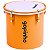 Repique de Mão Gope Baby 6" 15cm Laranja Alumínio Gopinho - Imagem 3