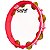 Pandeiro Gope 11" G2 Luminix Rosa Neon Cristal OUTLET - Imagem 2