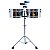 Timbales Williams Steel 14" e 15" Cromado c/ 3 Cowbell Suporte - Imagem 1