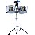 Timbales Williams Steel 14" e 15" Cromado c/ 3 Cowbell Suporte - Imagem 6