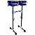Congas Compactas NewGroove 11.06 e 12.06 Par Azul com Rack Preto Carbono - Imagem 4