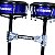 Congas Compactas NewGroove 11.06 e 12.06 Par Azul com Rack Preto Carbono - Imagem 6