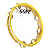 Pandeiro Gope Super Leve 12" Amarelo Pele Cristal OUTLET - Imagem 3