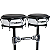 Congas Compactas NewGroove 11.06 e 12.06 Par Branca com Rack Preto OUTLET - Imagem 3