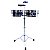 Timbales D-One 13" e 14" Aço Inox c/ Cowbell, Block e Suporte - Imagem 1
