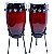 Conga Par D-One Columbia 11¾" e 12½" Red Black Burst c/ Estante - Imagem 1