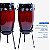 Conga Par D-One Columbia 11¾" e 12½" Red Black Burst c/ Estante - Imagem 10