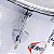 Repique de Mão Contemporânea 11" 30cm Alumínio Cristal - Imagem 5