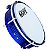 Tamborim Gope 6" Selfie Azul Frisado Nylon Alumínio - Imagem 1