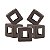 Enfeite aquario WFish black square CST-3111 kit 2 - Imagem 6