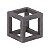 Enfeite aquario quadrado cubo fino cerâmica esconderijo abrigo camarões peixes - Imagem 8