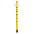 Termômetro amarelo de vidro com ventosa 0 a 50 ºC aquário 14,5cm - Imagem 1