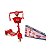 Patinete Infantil Mini Com Cestinha Vermelho Freio Luz E Som - Imagem 2